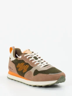 MRP – Retro-Sneaker aus Veloursleder und Textil Oliv