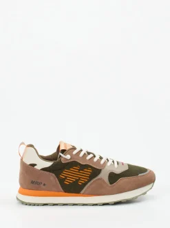 MRP – Retro-Sneaker aus Veloursleder und Textil Oliv