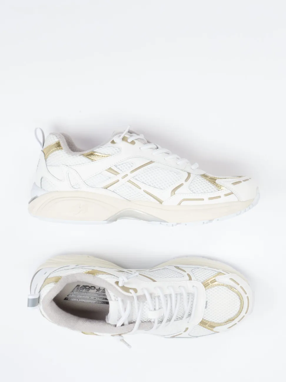 MRP – Sneaker aus Kalbleder und Mesh Offwhite