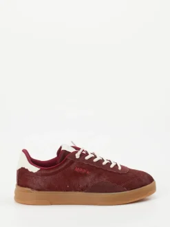 MRP – Sneaker aus Lammleder in Bordeauxrot