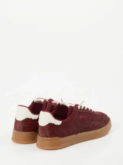 MRP – Sneaker aus Lammleder in Bordeauxrot