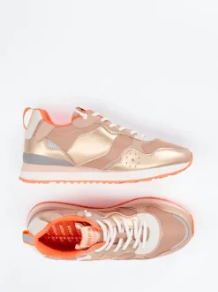 MRP – Sneaker aus Metallic mit Roségold-Finish