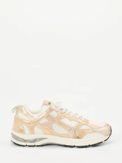 MRP – Sneaker aus Metallic-Mesh in Roségold