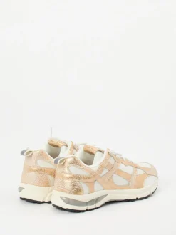 MRP – Sneaker aus Metallic-Mesh in Roségold