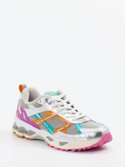 MRP – Sneaker aus Metallicleder und Mesh multi