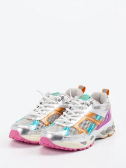 MRP – Sneaker aus Metallicleder und Mesh multi