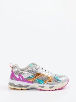 MRP – Sneaker aus Metallicleder und Mesh multi