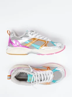 MRP – Sneaker aus Metallicleder und Mesh multi