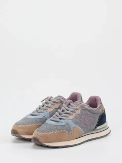 MRP – Sneaker aus Textil und Veloursleder Grau