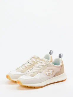 MRP – Sneaker aus Velour und Textil beige