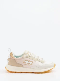 MRP – Sneaker aus Velour und Textil beige