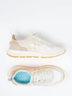 MRP – Sneaker aus Velour und Textil beige