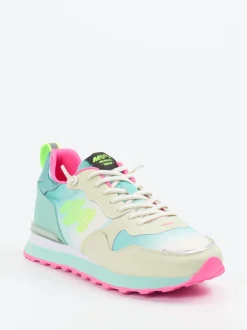 MRP – Sneaker aus Veloursleder und Textil cremeweiß