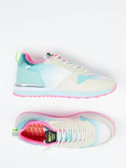 MRP – Sneaker aus Veloursleder und Textil cremeweiß