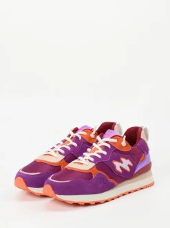 MRP – Sneaker aus Veloursleder und Textil violett
