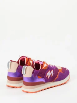 MRP – Sneaker aus Veloursleder und Textil violett