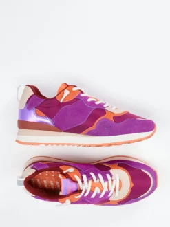 MRP – Sneaker aus Veloursleder und Textil violett