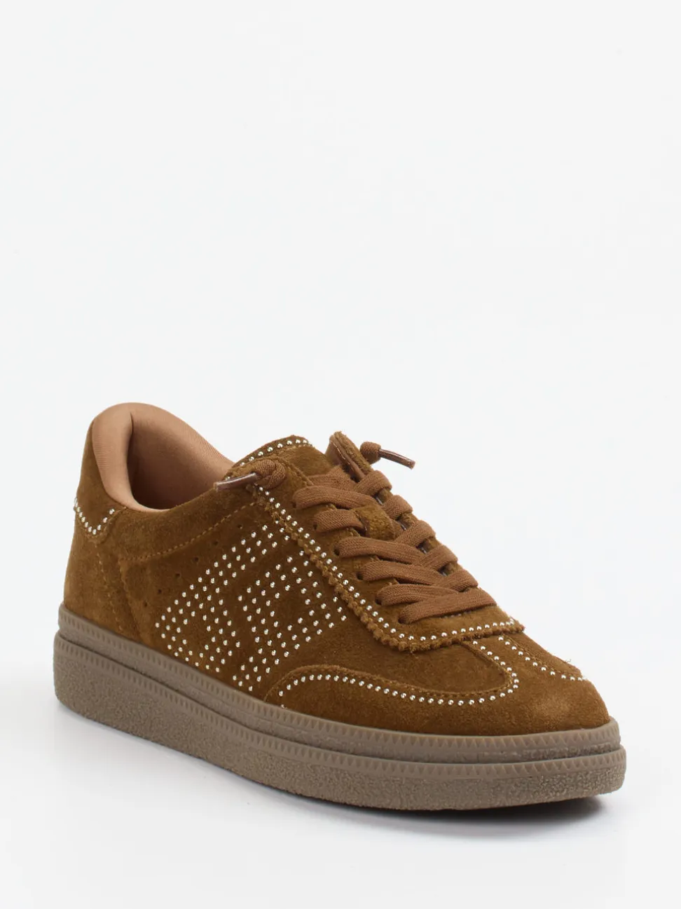 MRP – Sneaker aus Veloursleder cognacbraun
