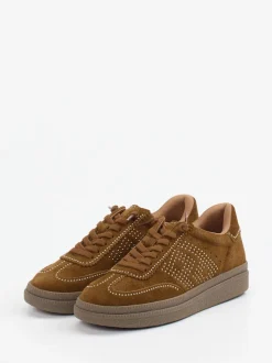 MRP – Sneaker aus Veloursleder cognacbraun