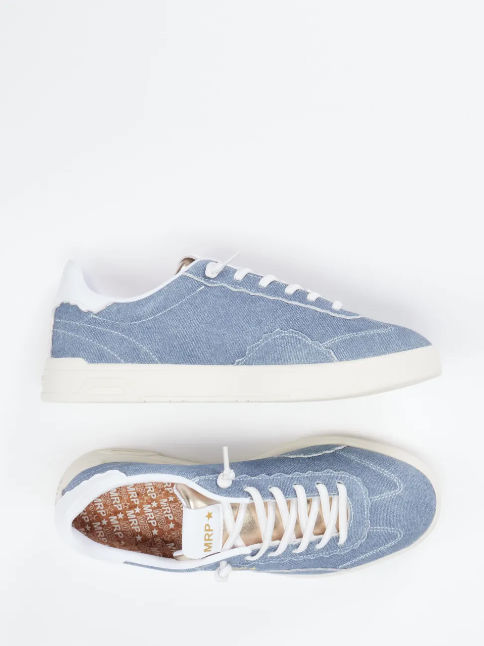 MRP – Sneaker aus Veloursleder in Jeansblau
