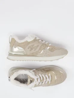 MRP – Winter-Sneaker aus Textil und Veloursleder Beige