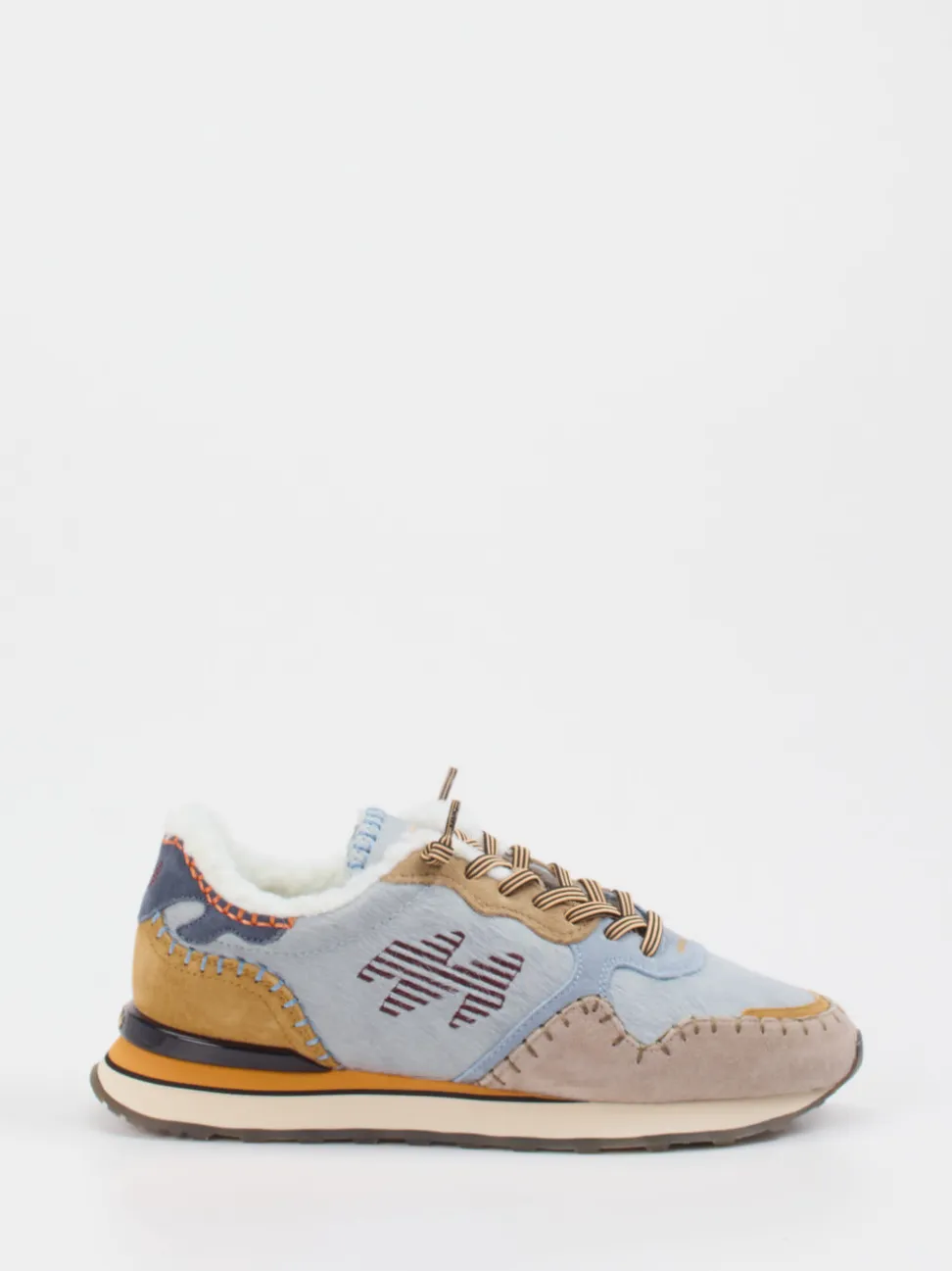 MRP – Winter-Sneaker aus Textil und Veloursleder blau