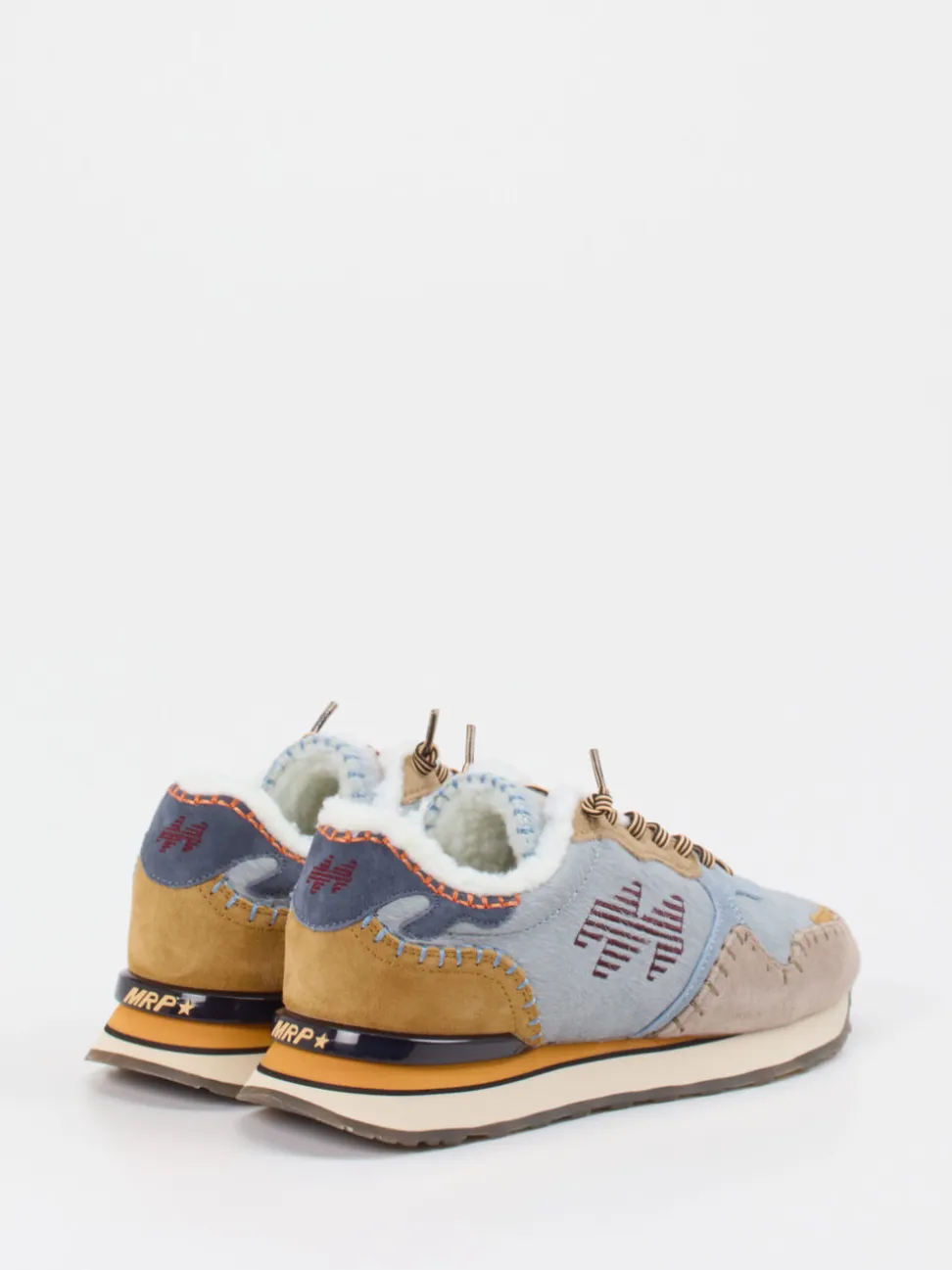 MRP – Winter-Sneaker aus Textil und Veloursleder blau