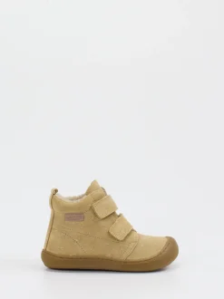 Naturino – Klett-Boots aus Veloursleder sandbeige
