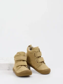 Naturino – Klett-Boots aus Veloursleder sandbeige