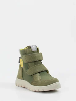 Naturino – Klett-Boots aus Veloursleder olivgrün