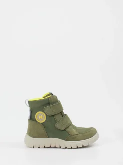 Naturino – Klett-Boots aus Veloursleder olivgrün