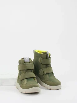 Naturino – Klett-Boots aus Veloursleder olivgrün
