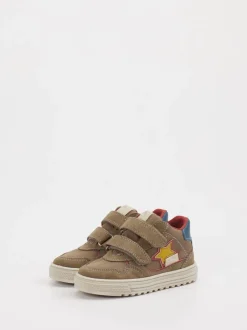 Naturino – Klettsneaker aus Leder Beigebraun