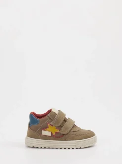 Naturino – Klettsneaker aus Leder Beigebraun