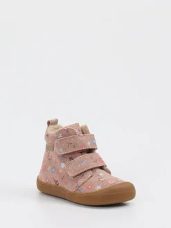 Naturino – Lauflernschuhe aus geprägtem Leder in Rosa