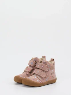 Naturino – Lauflernschuhe aus geprägtem Leder in Rosa