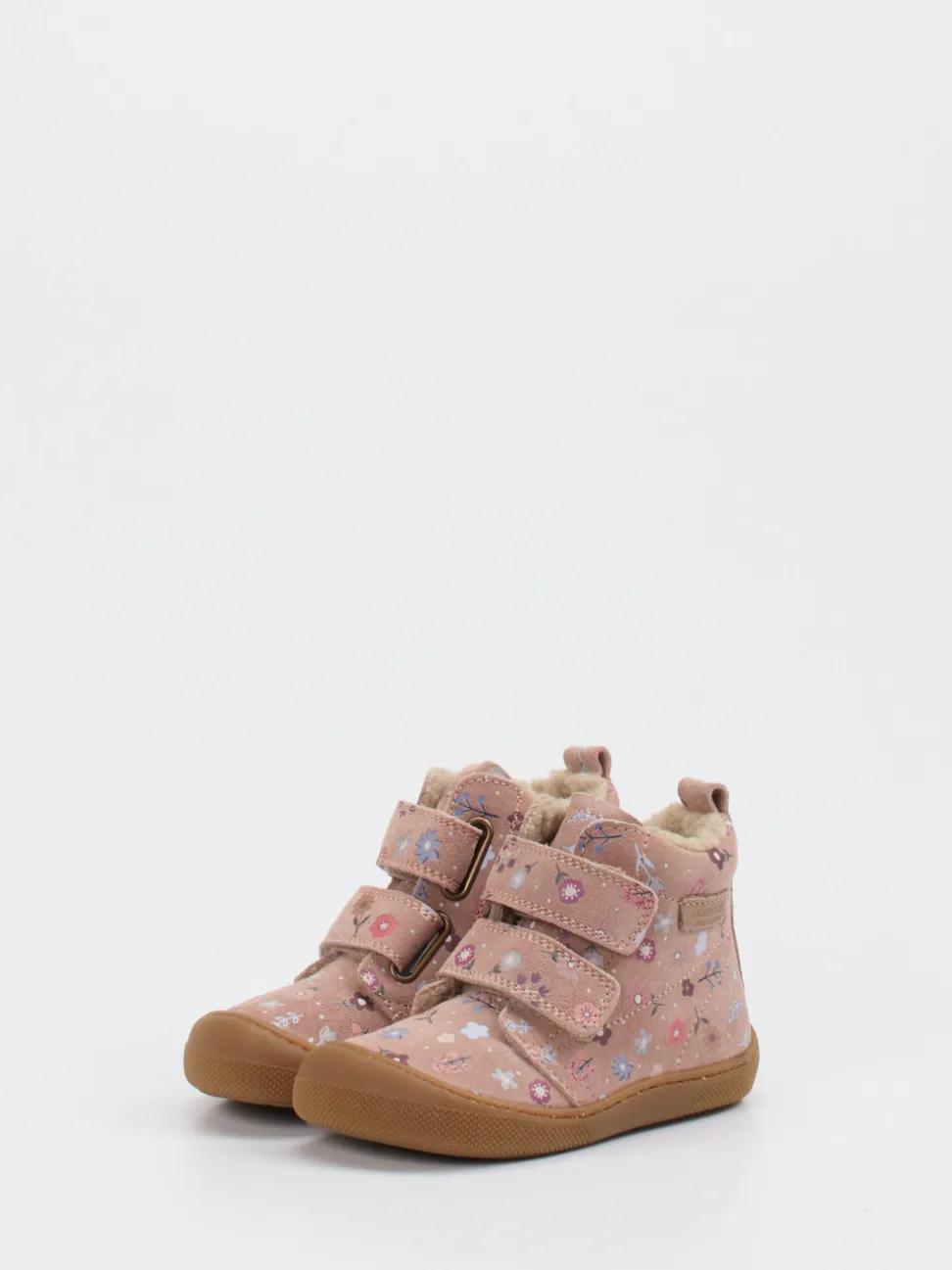 Naturino – Lauflernschuhe aus geprägtem Leder in Rosa
