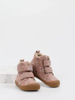 Naturino – Lauflernschuhe aus geprägtem Leder in Rosa