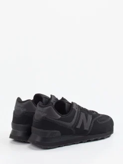 New Balance – Retro-Sneaker aus Veloursleder und Mesh schwarz