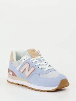 New Balance – Retro-Sneaker aus Veloursleder hellblau