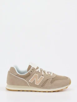 New Balance – Retro-Sneaker aus Textil und Veloursleder Beige