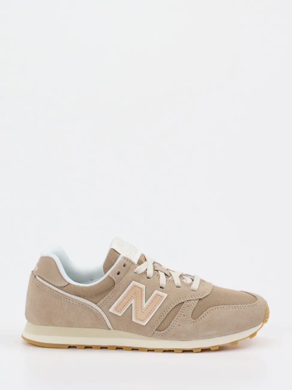 New Balance – Retro-Sneaker aus Textil und Veloursleder Beige
