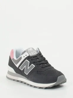 New Balance – Retro-Sneaker aus Veloursleder anthrazit