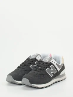 New Balance – Retro-Sneaker aus Veloursleder anthrazit