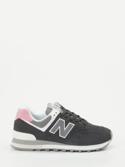 New Balance – Retro-Sneaker aus Veloursleder anthrazit