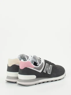 New Balance – Retro-Sneaker aus Veloursleder anthrazit