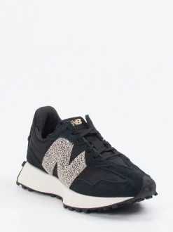 New Balance – Sneaker aus Veloursleder schwarz