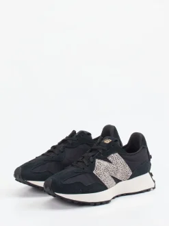 New Balance – Sneaker aus Veloursleder schwarz