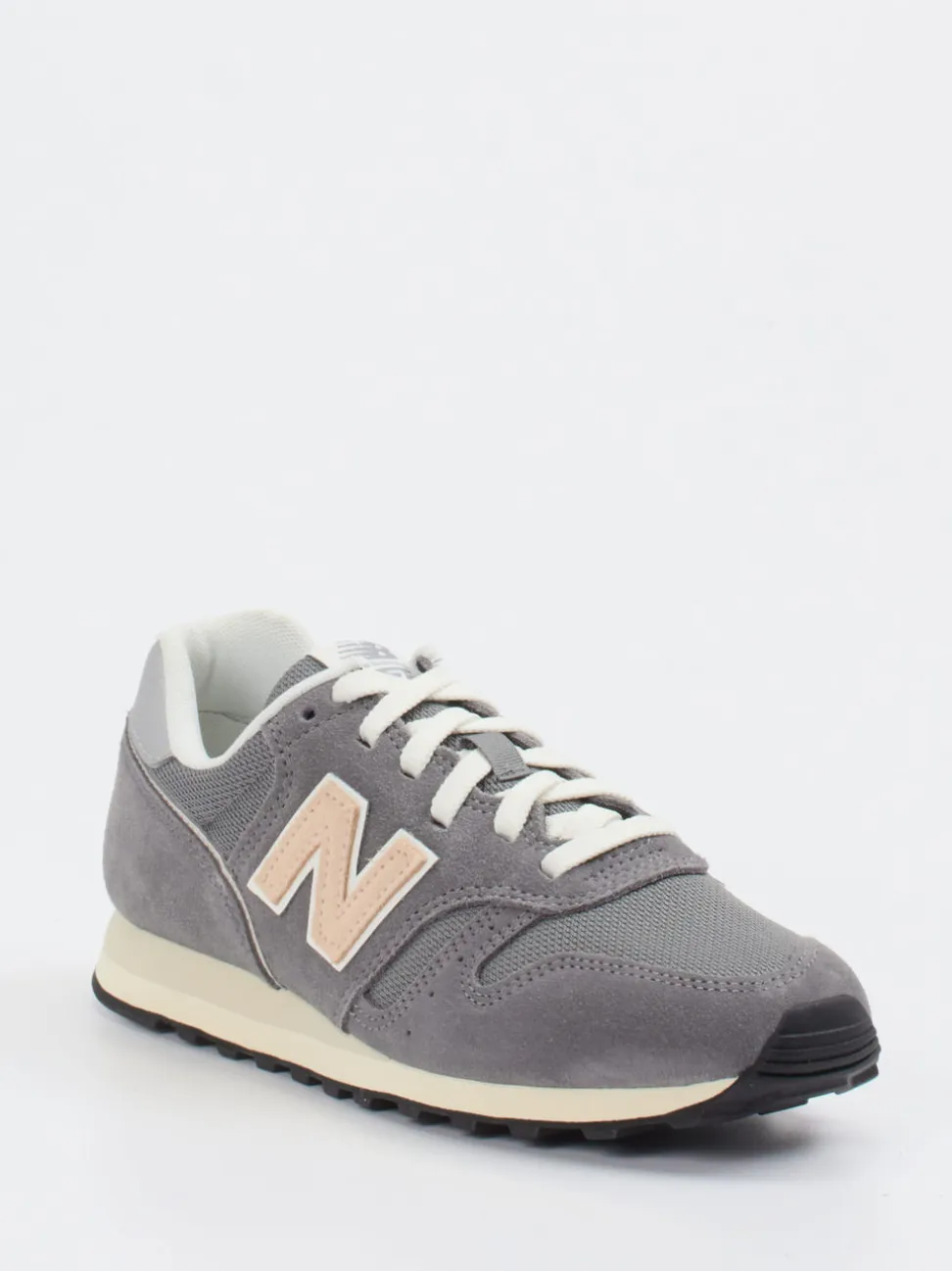 New Balance – Sneaker aus Textil und Veloursleder grau