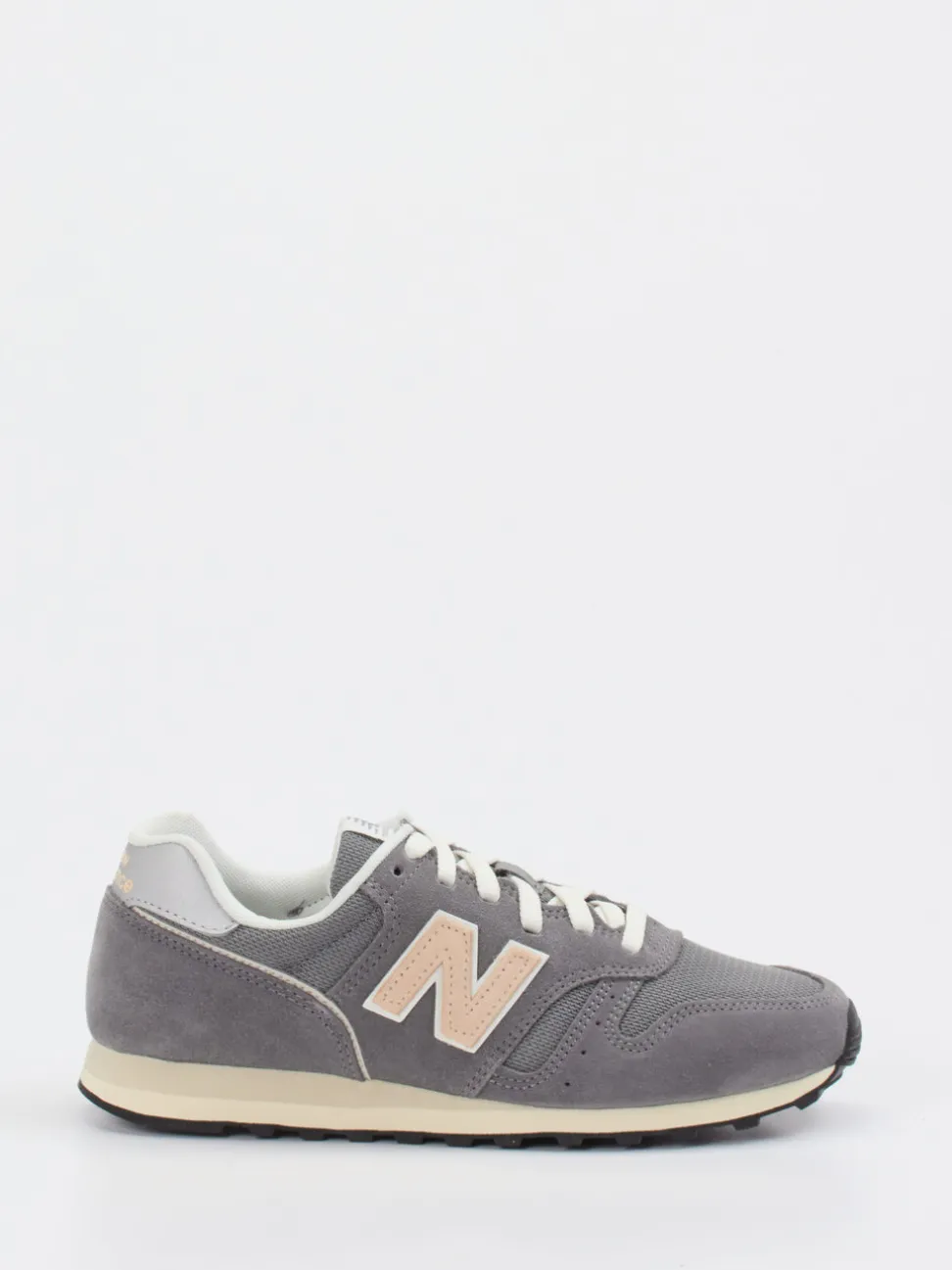 New Balance – Sneaker aus Textil und Veloursleder grau